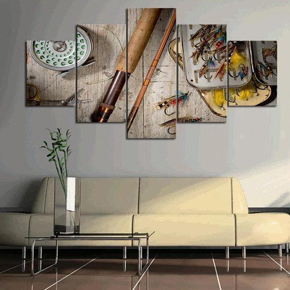 Fly Fishing Fishing Canvas Wall Art