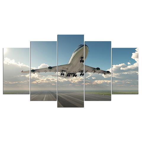 Fly To Sky Airplane Canvas Wall Art