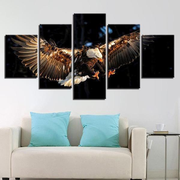 Flying Eagle Animal Canvas Wall Art