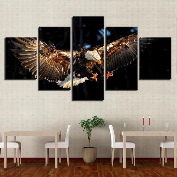 Flying Eagle Animal Canvas Wall Art