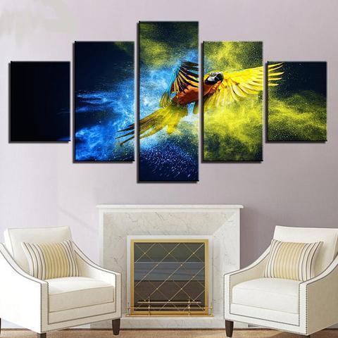 Flying Parrot 1 Animal Canvas Wall Art
