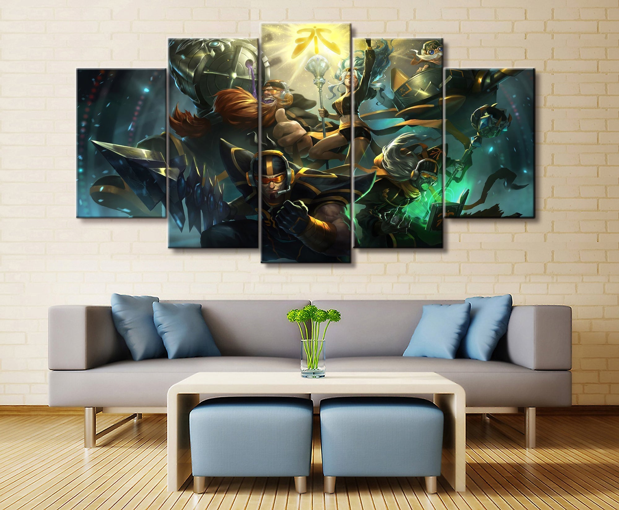 LOL League Of Legends FNC Gaming Gaming Canvas Wall Art