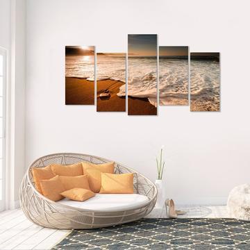 Foamy Beach Ocean Canvas Wall Art