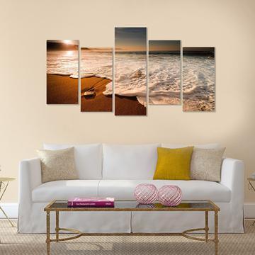 Foamy Beach Ocean Canvas Wall Art
