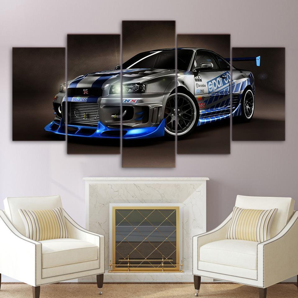 Ford Mustang GT-R 2 Car &amp;amp; Motor Canvas Wall Art