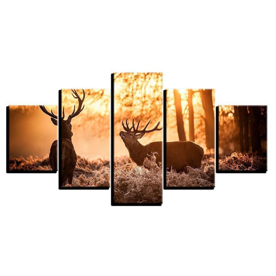 Forest Animal Deer Animal Canvas Wall Art