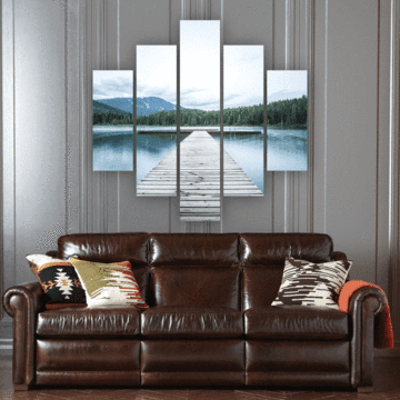 Forest Dock Nature Canvas Wall Art