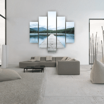 Forest Dock Nature Canvas Wall Art