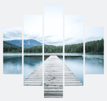 Forest Dock Nature Canvas Wall Art
