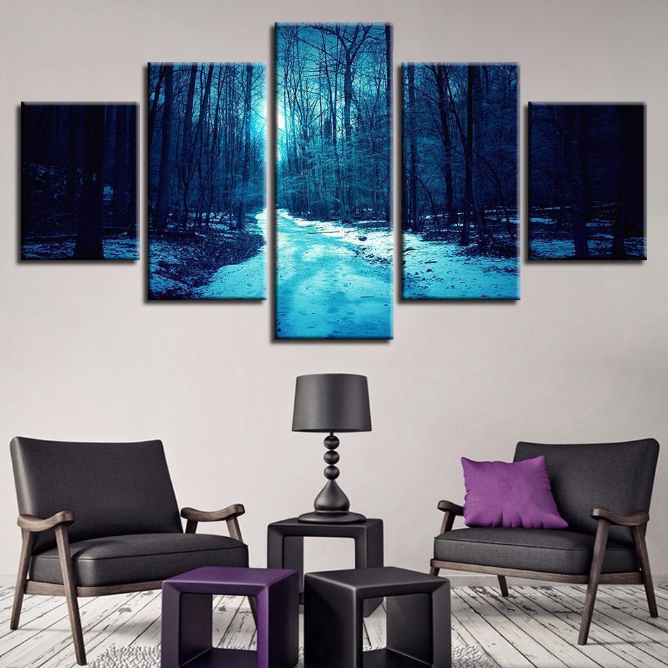 Forest Tree Snow Nature Canvas Wall Art