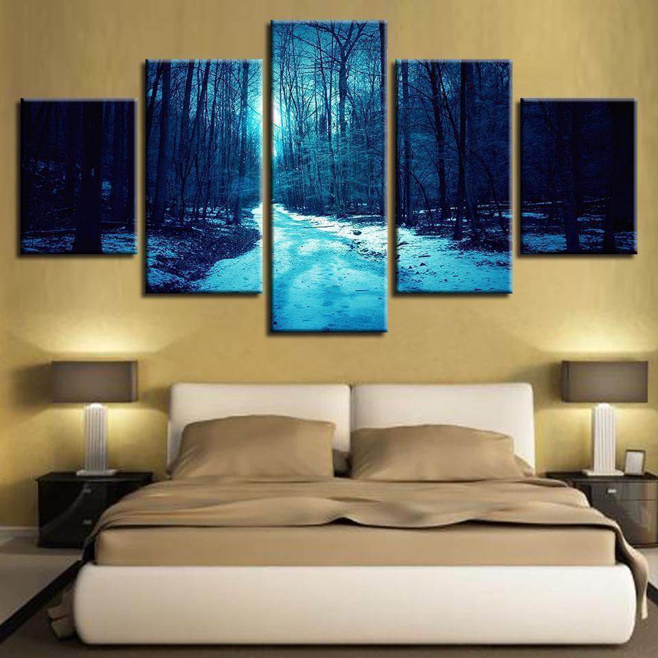 Forest Tree Snow Nature Canvas Wall Art