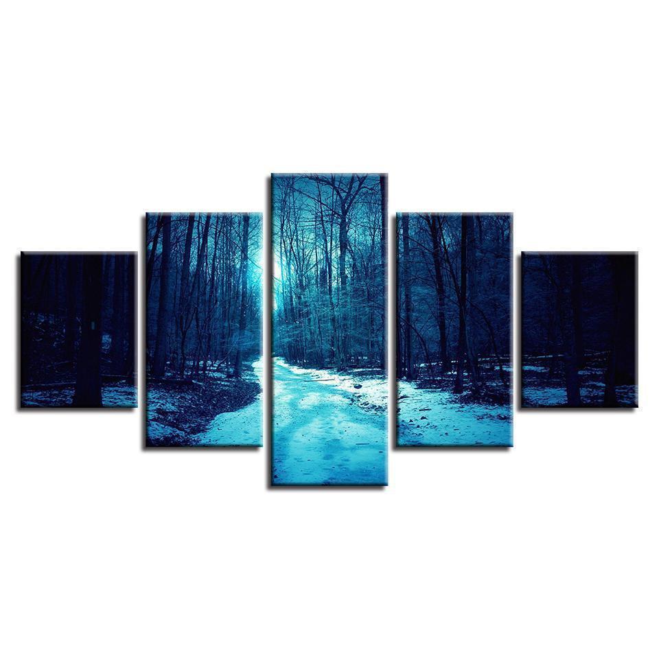 Forest Tree Snow Nature Canvas Wall Art