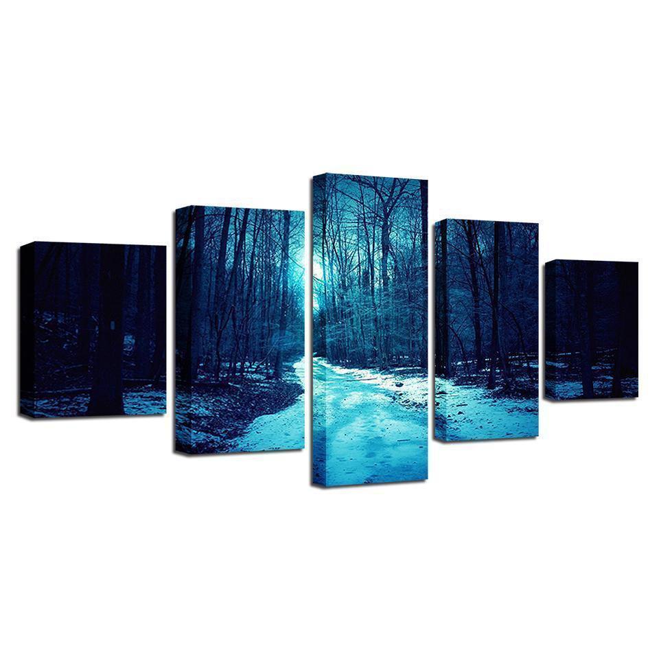 Forest Tree Snow Nature Canvas Wall Art