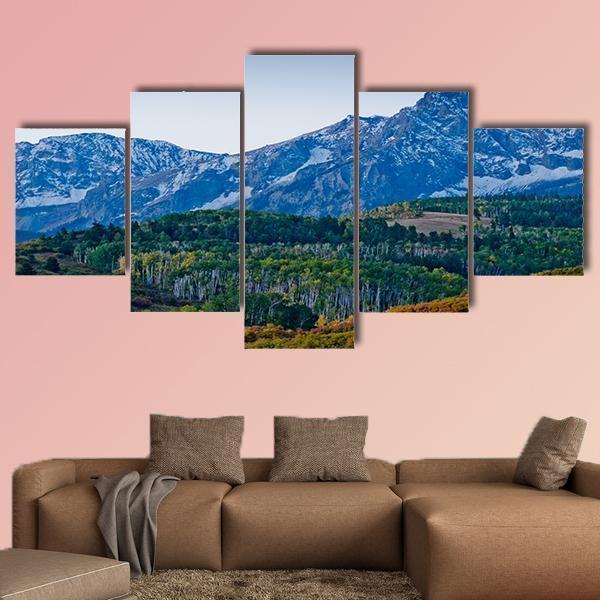 Forest With Mounatain In Dallas Nature Canvas Wall Art