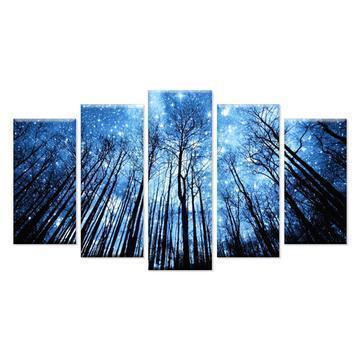 Foresty Skies Nature Canvas Wall Art