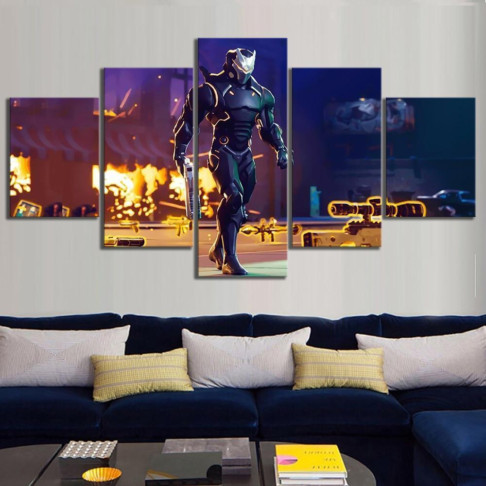 Fortnite Background Poster Gaming Canvas Wall Art
