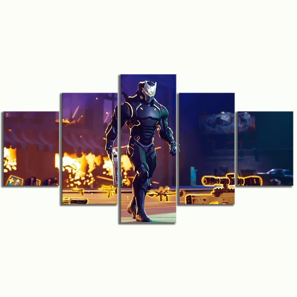 Fortnite Background Poster Gaming Canvas Wall Art