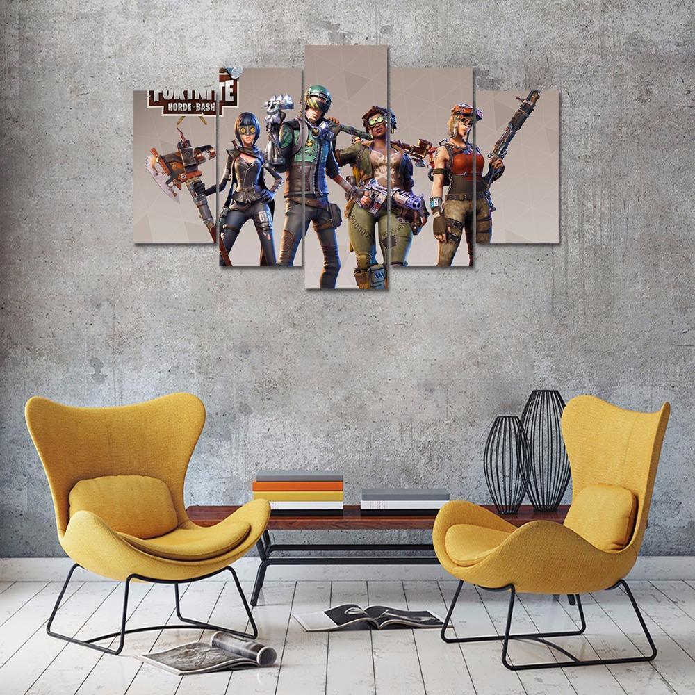 Fortnite Battle Royale Game Soldiers Gaming Canvas Wall Art