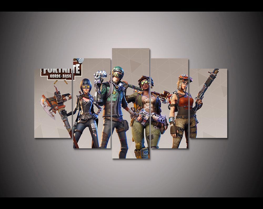 Fortnite Battle Royale Game Soldiers Gaming Canvas Wall Art