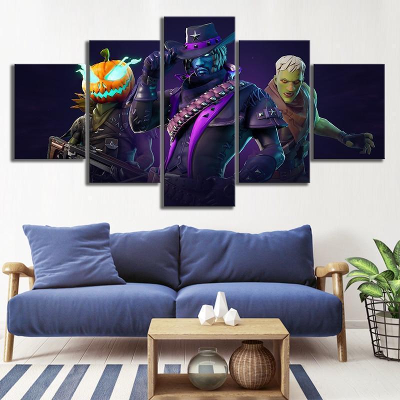 Fortnite Deadfire Hollowhead Brainiac Gaming Canvas Wall Art
