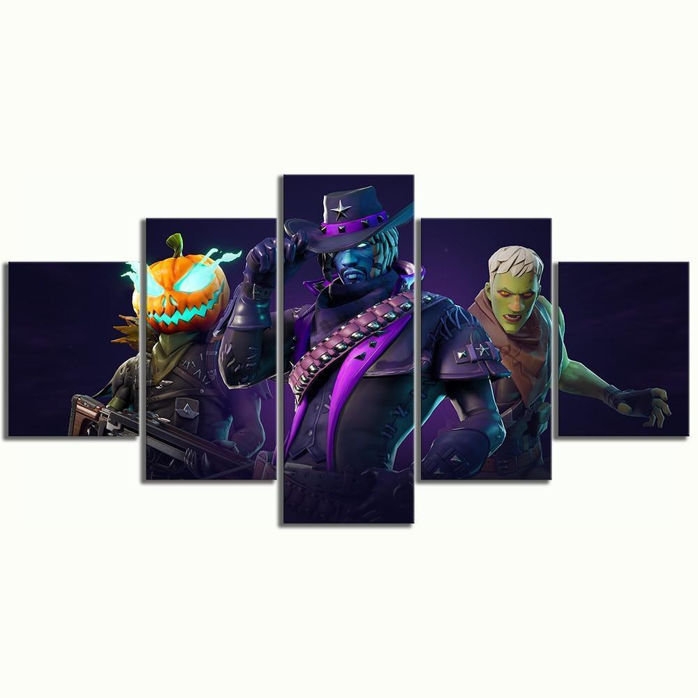 Fortnite Deadfire Hollowhead Brainiac Gaming Canvas Wall Art
