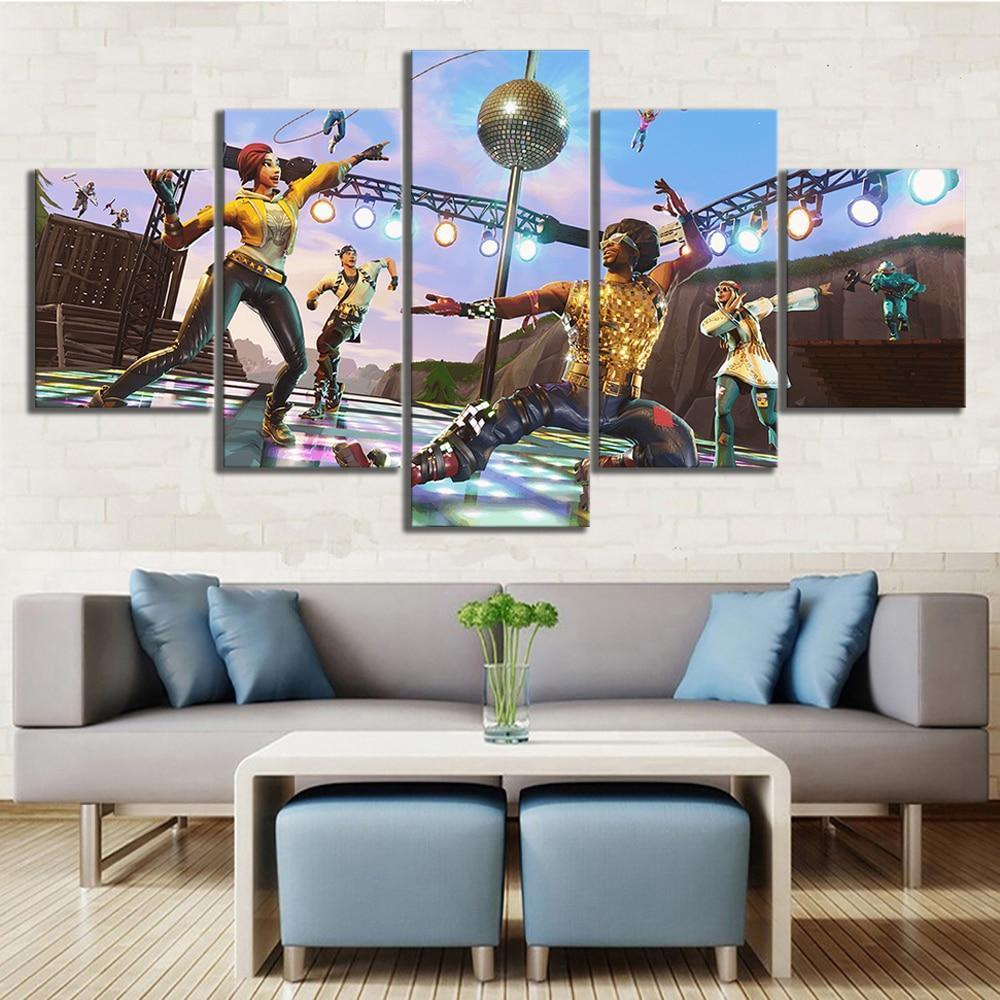 Fortnite Disco Domination Gaming Canvas Wall Art