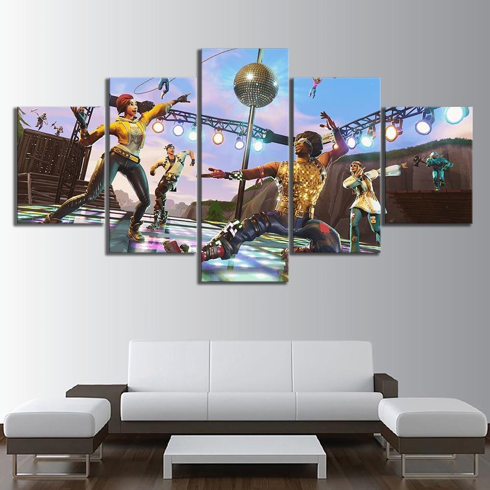 Fortnite Disco Domination Gaming Canvas Wall Art
