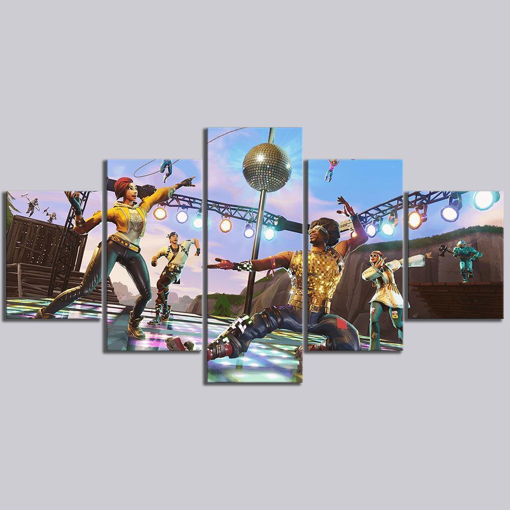 Fortnite Disco Domination Gaming Canvas Wall Art