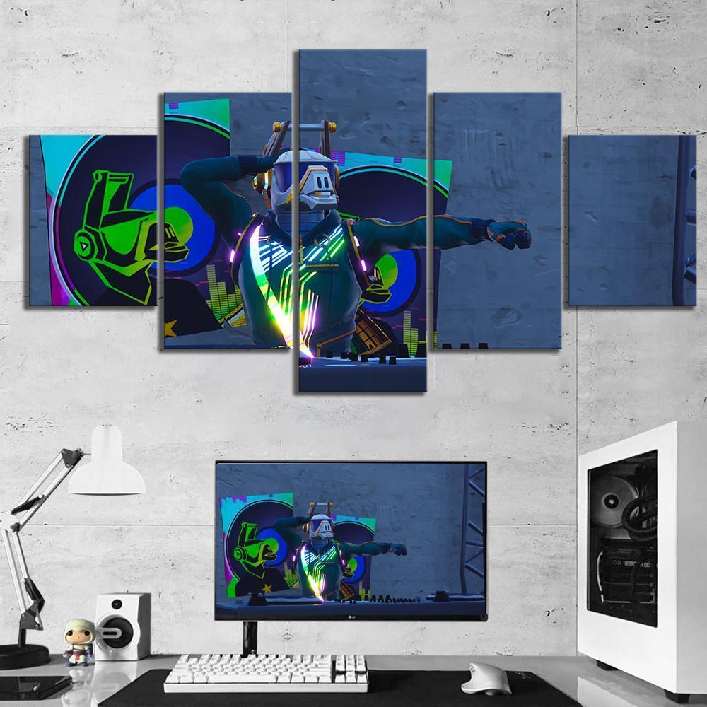 Fortnite Dj Yonder Gaming Canvas Wall Art