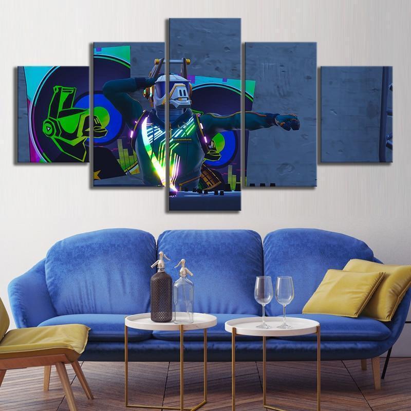 Fortnite Dj Yonder Gaming Canvas Wall Art