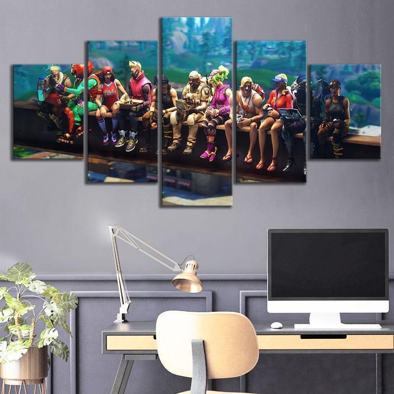 Fortnite Game Characters Poster Gaming Canvas Wall Art