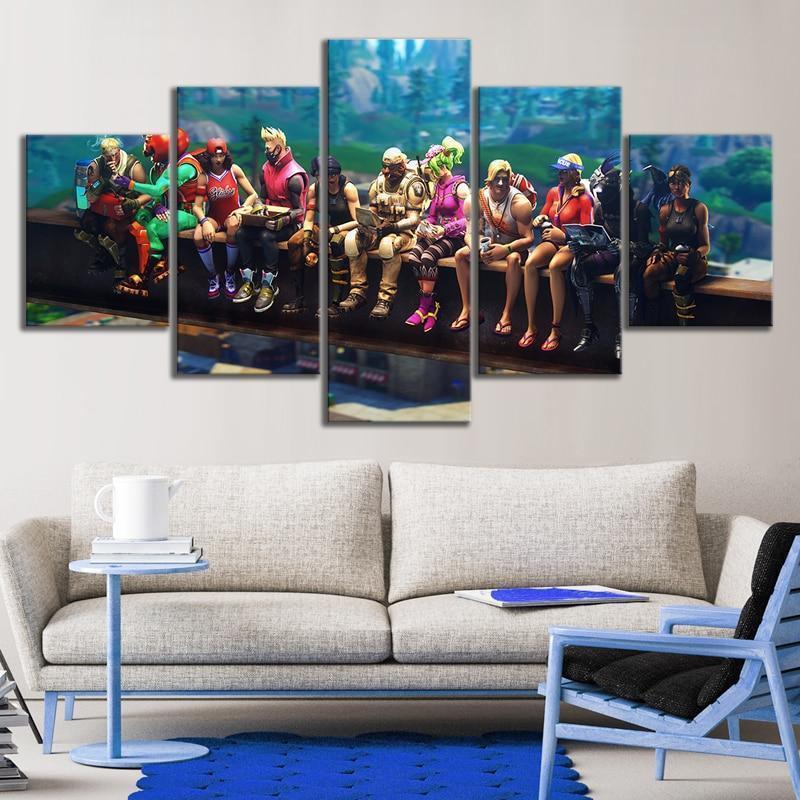 Fortnite Game Characters Poster Gaming Canvas Wall Art