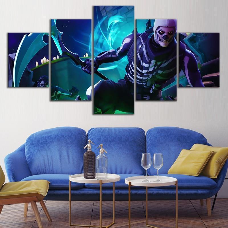 Fortnite Skull Trooper and Skull Ranger Gaming Canvas Wall Art