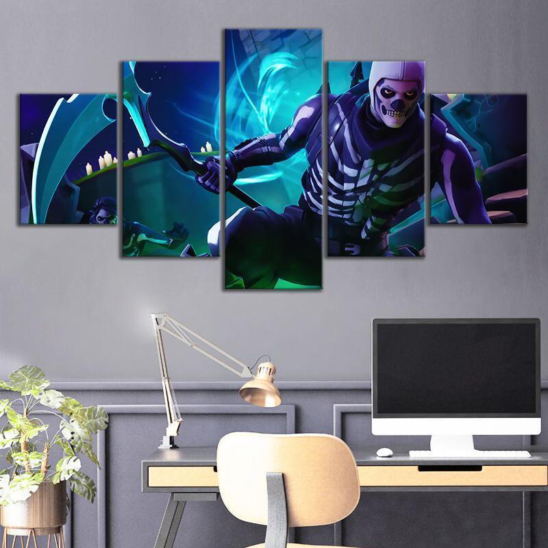 Fortnite Skull Trooper and Skull Ranger Gaming Canvas Wall Art