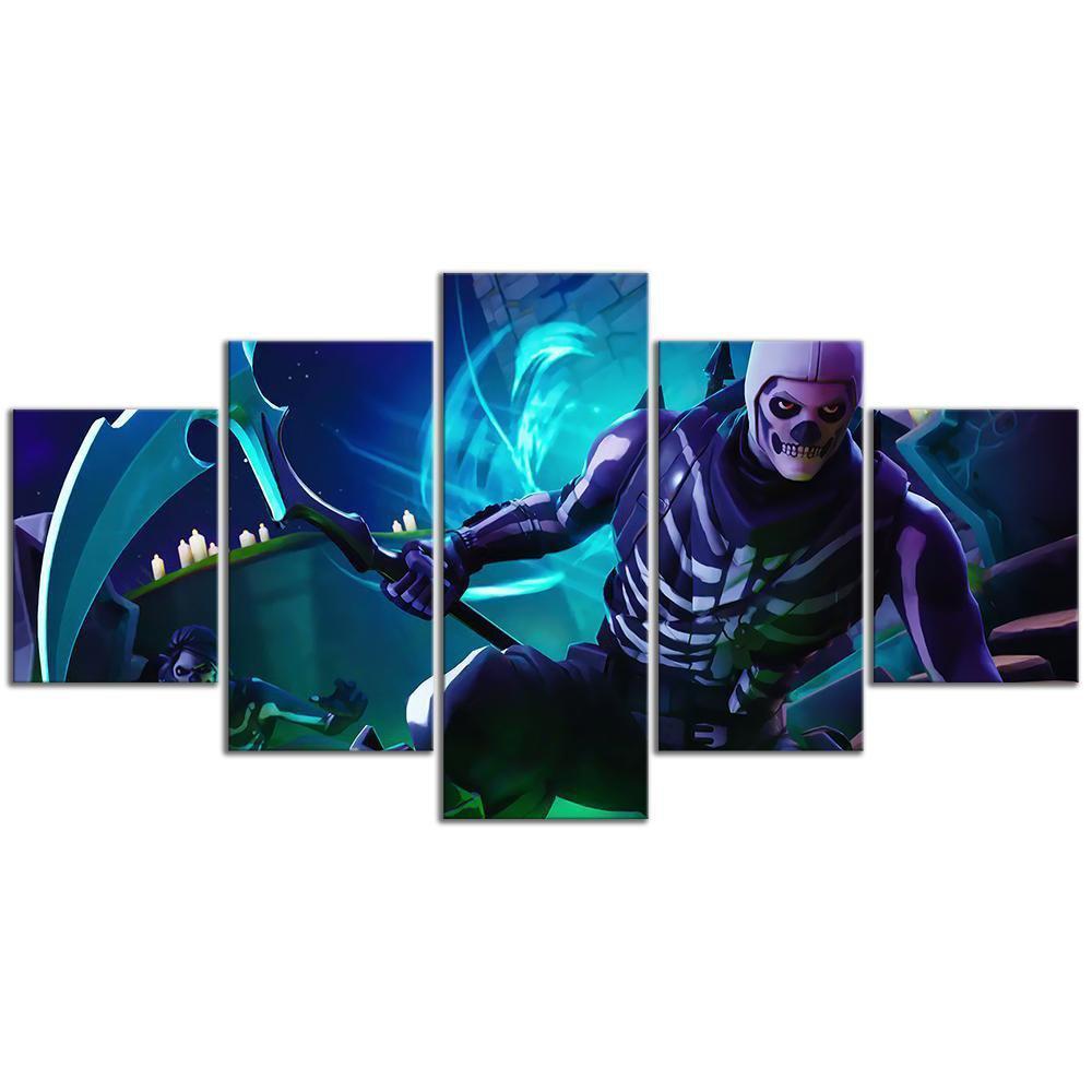 Fortnite Skull Trooper and Skull Ranger Gaming Canvas Wall Art