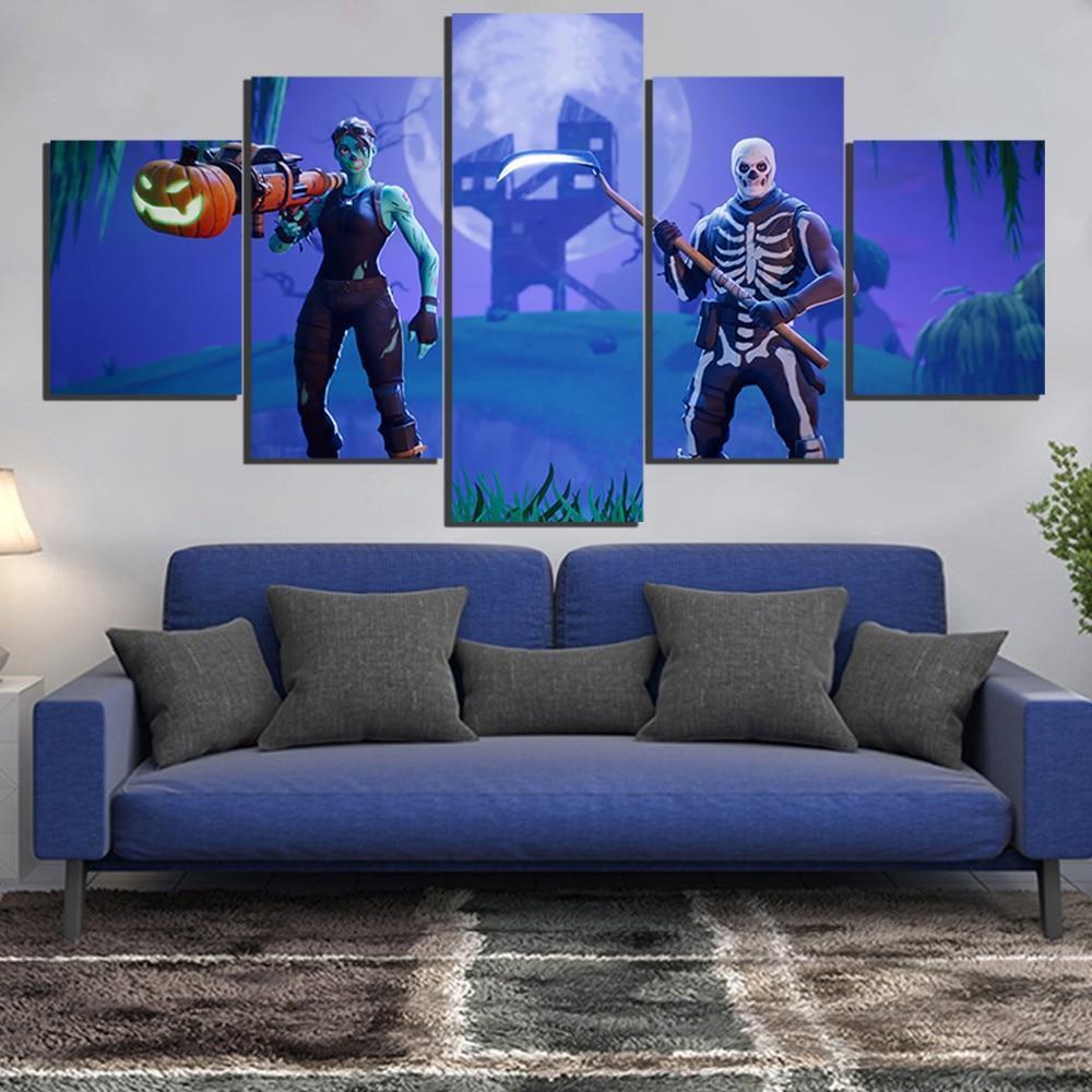 Fortnite Skull Trooper Gaming Canvas Wall Art