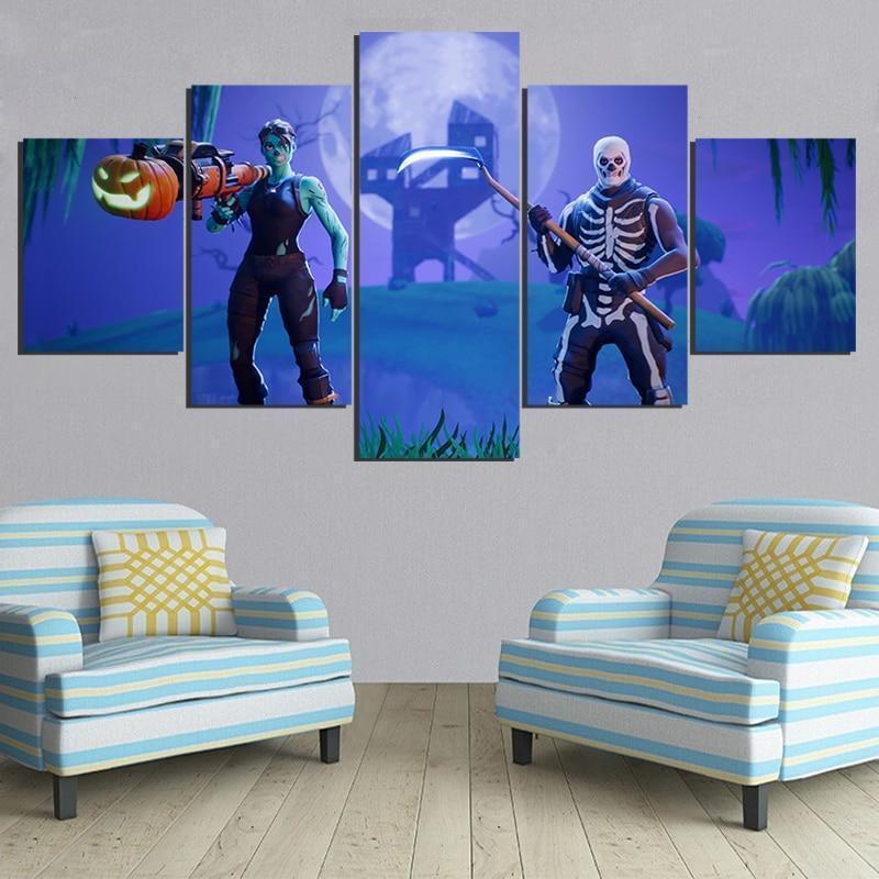 Fortnite Skull Trooper Gaming Canvas Wall Art