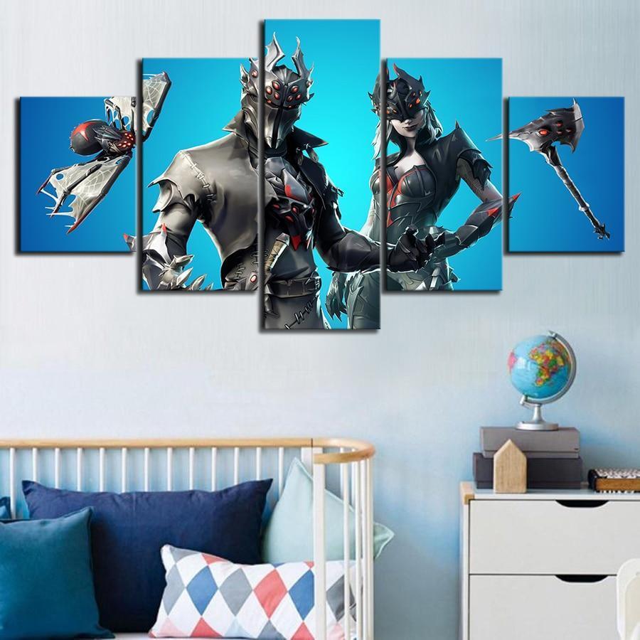 Fortnite Spider Knight and Arachne Gaming Canvas Wall Art