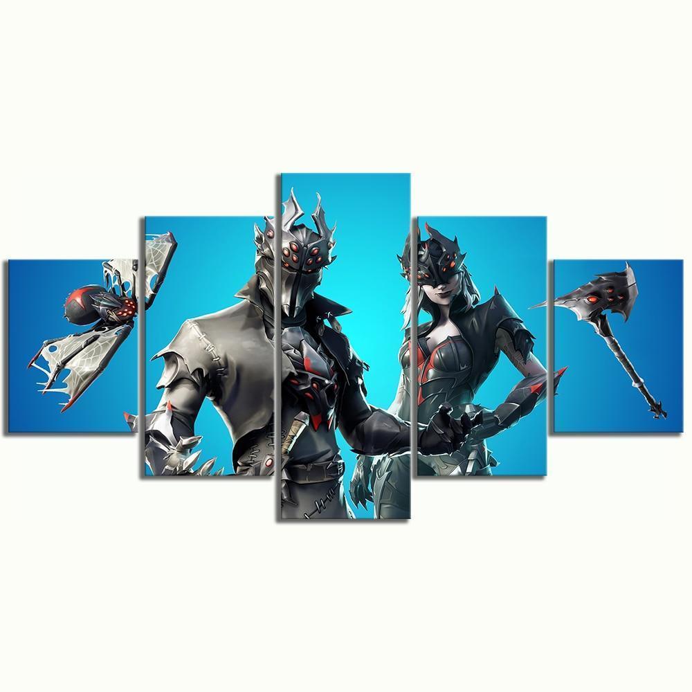 Fortnite Spider Knight and Arachne Gaming Canvas Wall Art