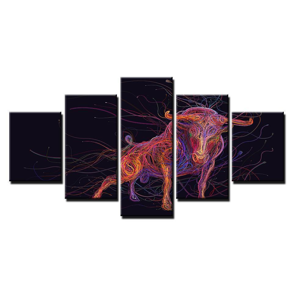 Fotos De Toros Animal Bull Abstract Animal Canvas Wall Art