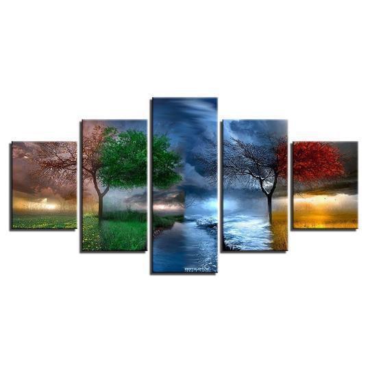 Four Seasons 2 Nature Canvas Wall Art