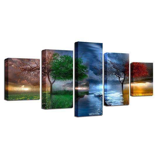 Four Seasons 2 Nature Canvas Wall Art