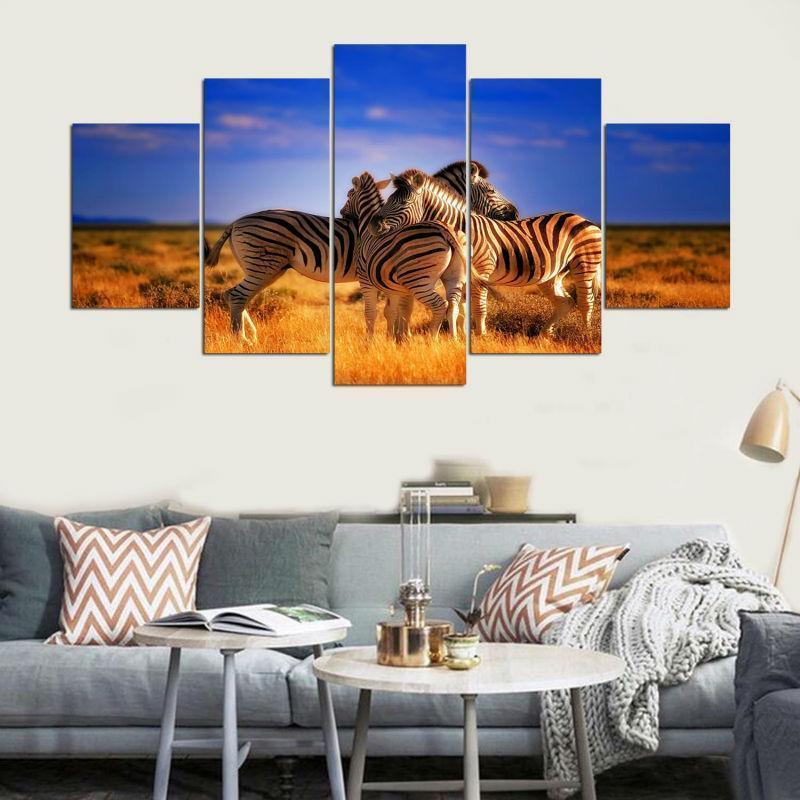 Frames Zebra Animal Canvas Wall Art
