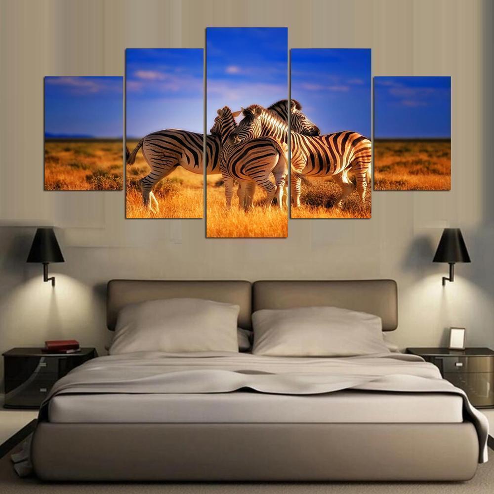 Frames Zebra Animal Canvas Wall Art