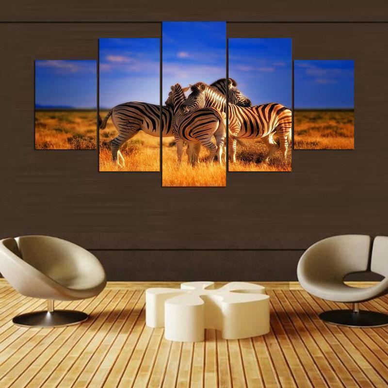Frames Zebra Animal Canvas Wall Art