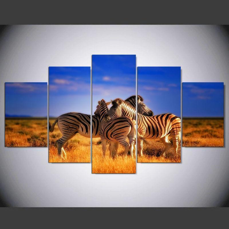 Frames Zebra Animal Canvas Wall Art
