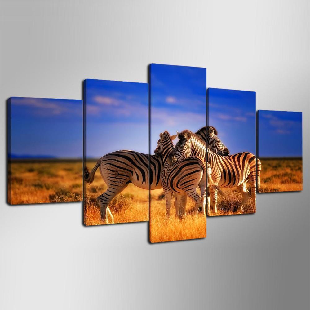 Frames Zebra Animal Canvas Wall Art