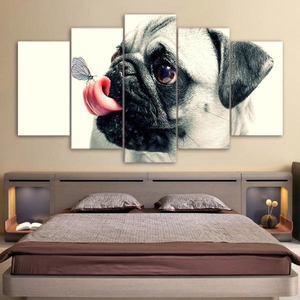 Frank The Pug Animal Canvas Wall Art
