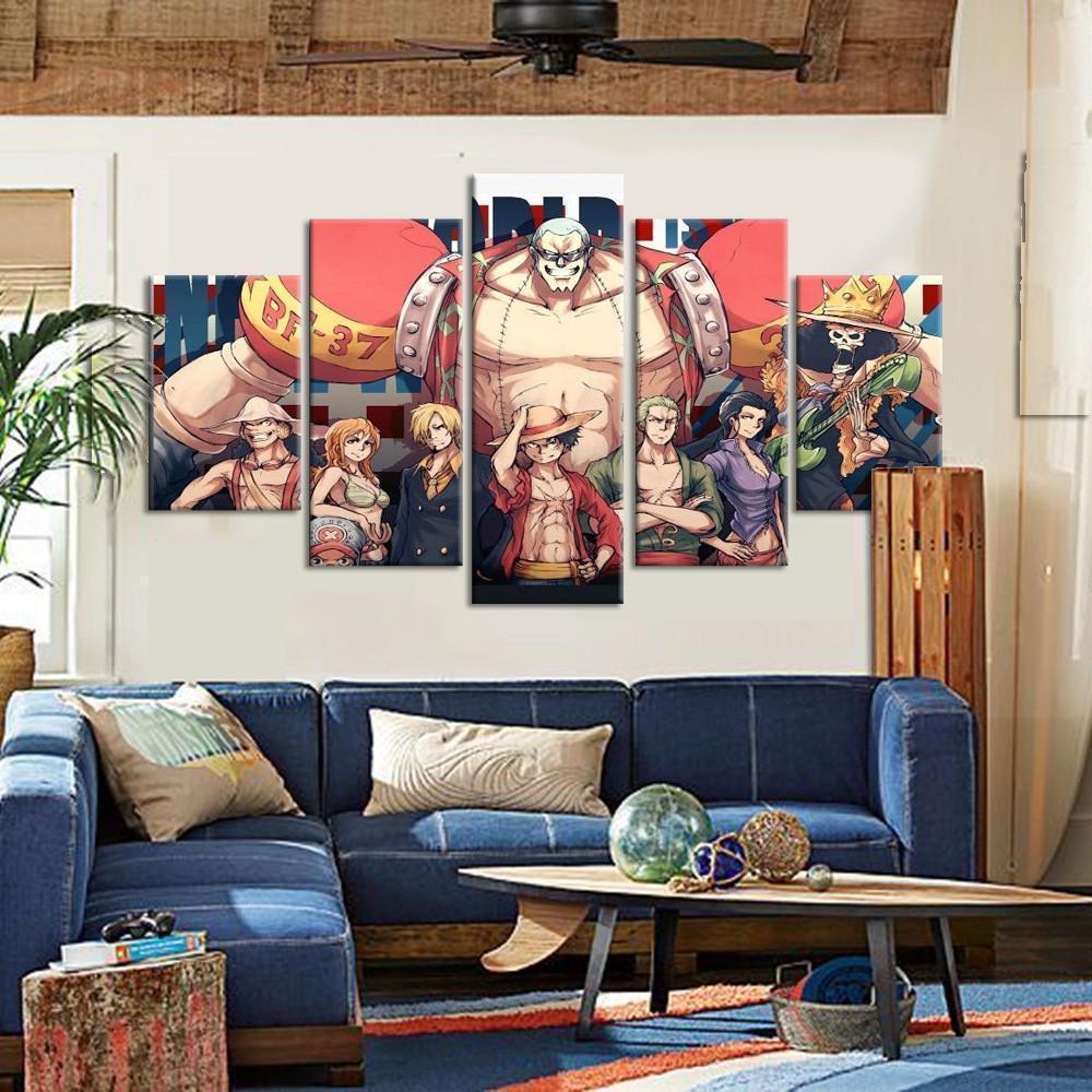 Franky Of One Piece Anime Team Anime Canvas Wall Art
