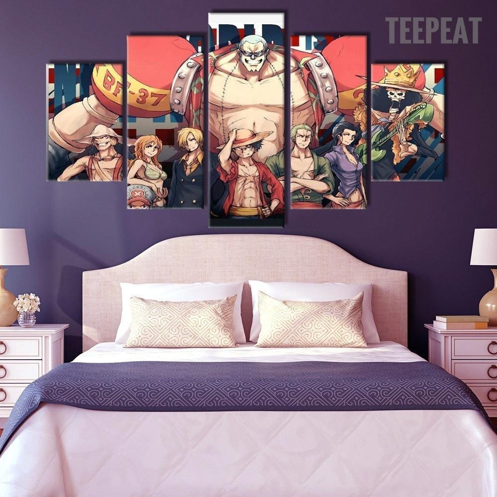 Franky Of One Piece Anime Team Anime Canvas Wall Art